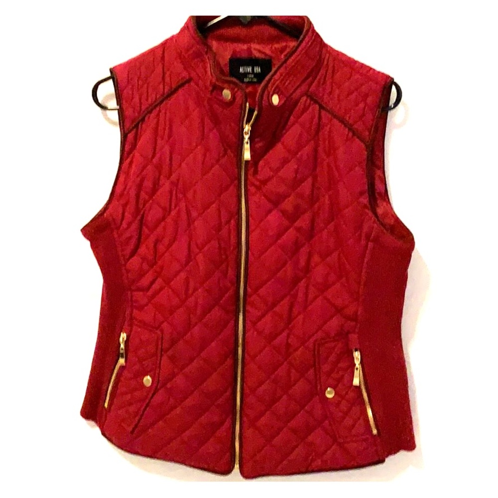 Deep burgundy vest